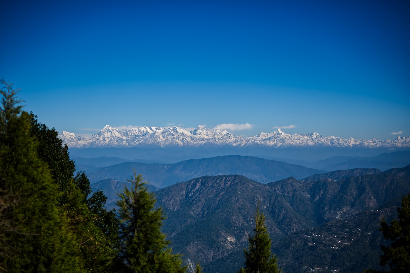 Snow-capped Nanda Devi peaks, Indian Himalaya